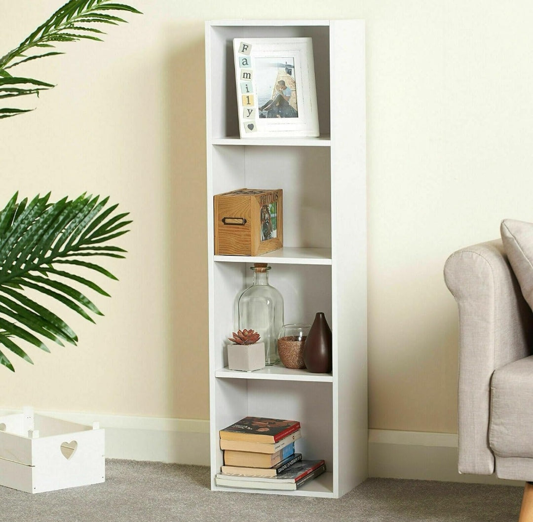 Tier 4 Shelf Wooden Bookcase Storage Shelf