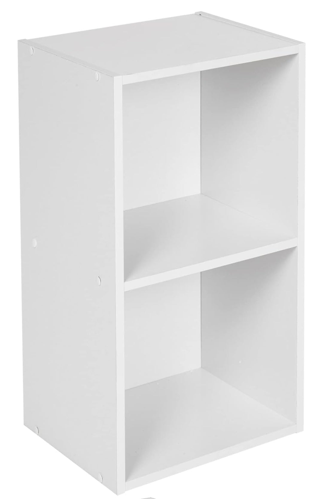 Tier Wooden Shelving Bookcase Storage Wood Shelf Unit (2 Tier, White)