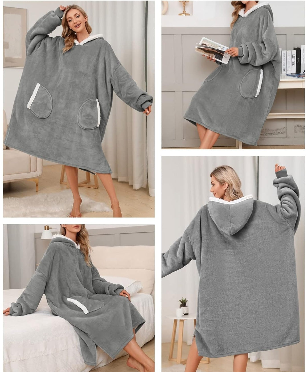 Oversized Hoodie Light Grey