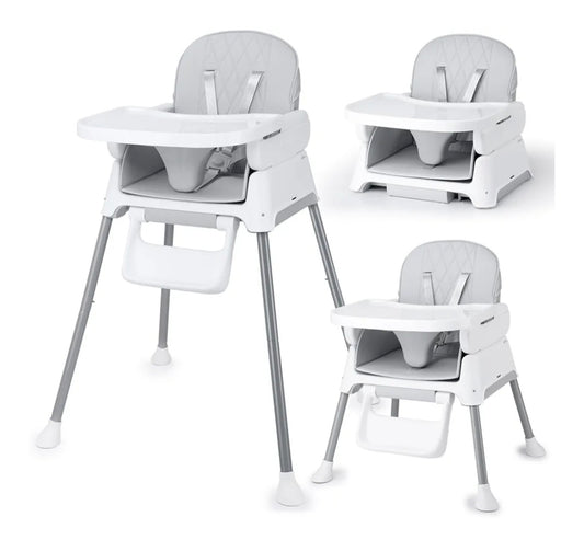 Bellababy High Chair, Adjustable Convertible 3 in 1 Baby Highchair, Booster seat, Toddler Chair Compact/Light Weight/Portable/Easy to Clean