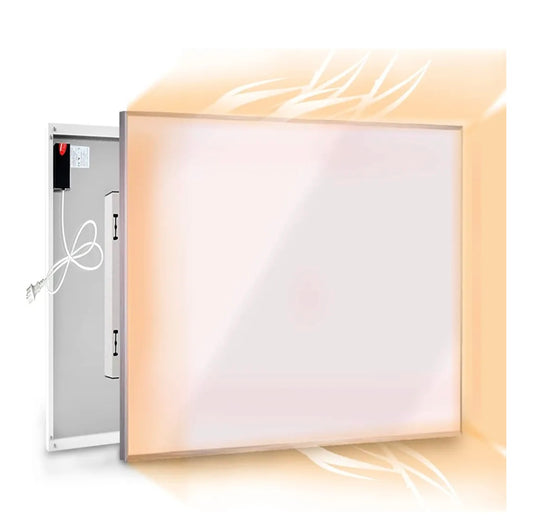 350w Far Infrared Electric Panel Heater, Fits Under Desk/Wall Mounted/Ceiling Mounted, Eco Energy Efficient, White Standard Electric Radiators Frost, Safety Overheating Protection