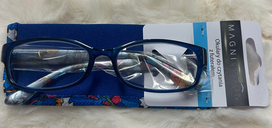 Foster Grant Magnivision Blue Reading Glasses +2.00