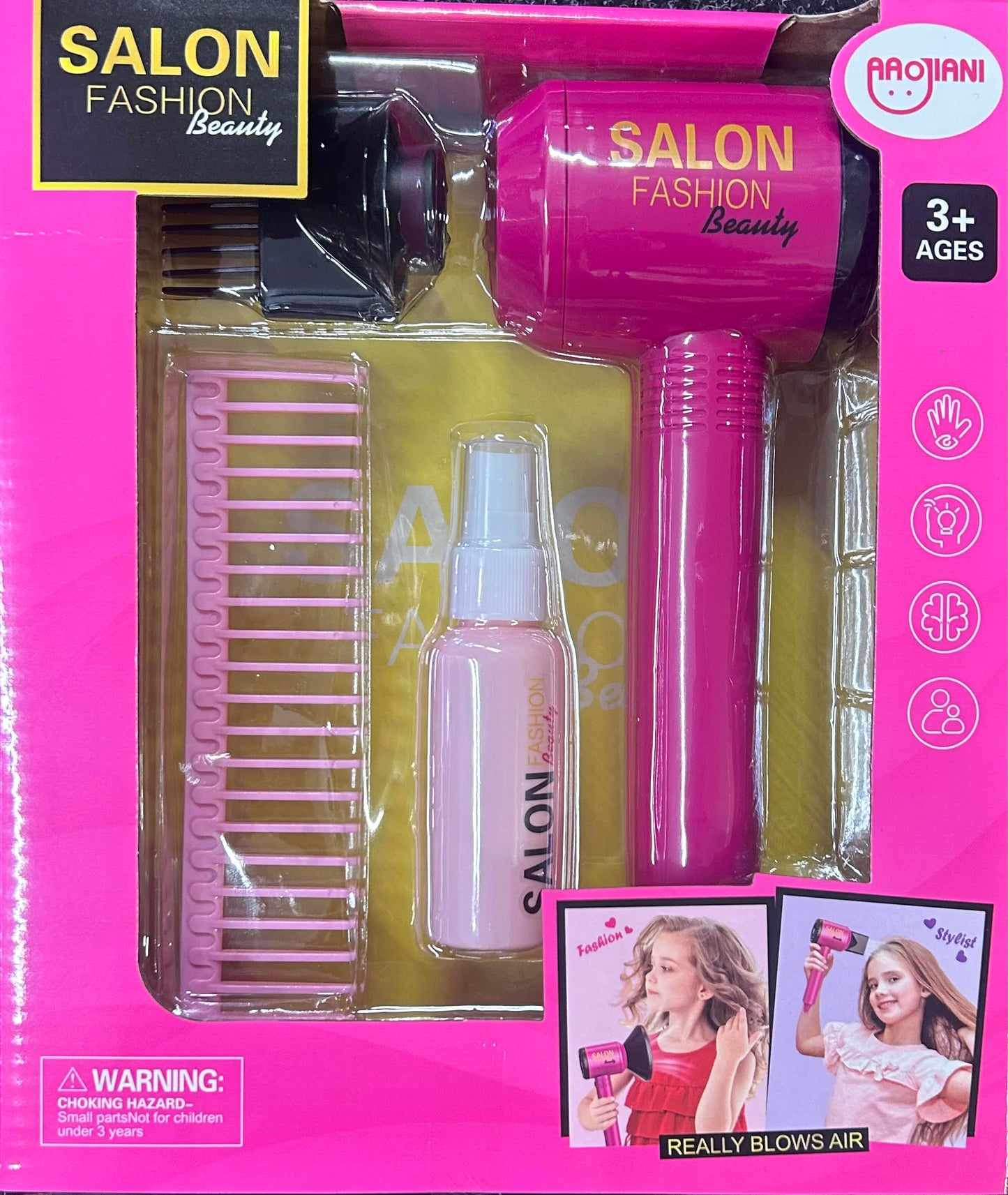Salon Fashion Beauty Children's Hairdryer Set