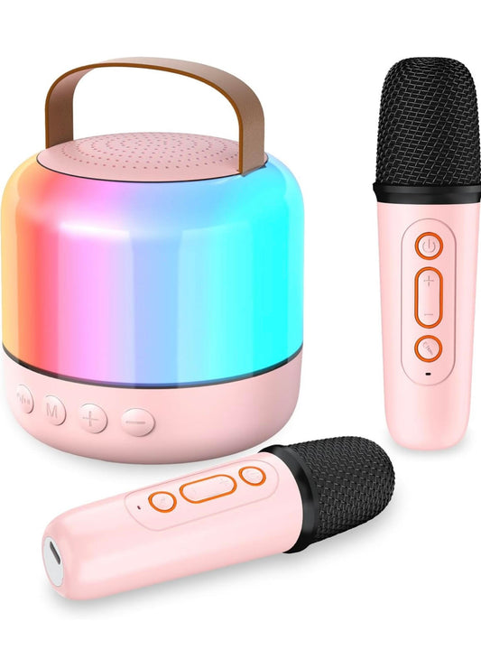 Portable Karaoke Machine For Kids With 2 Microphones
