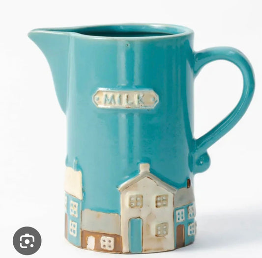 Ceramic Country Cottage Milk Jug / Vase