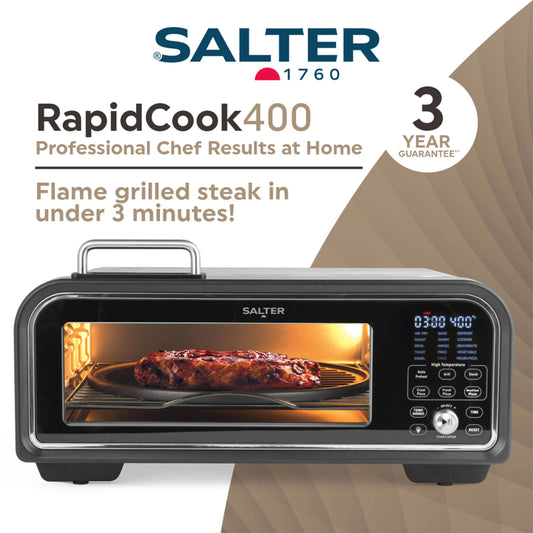 Salter EK5913 RapidCook400 Digital Air Fryer Oven 18L Black