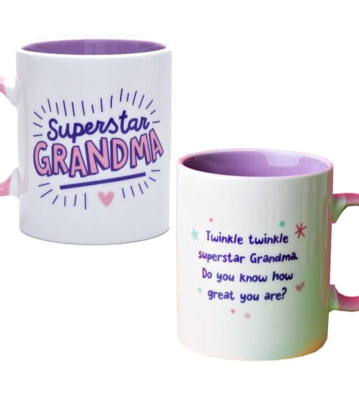 Bright and Cheerful China Mug Mother's Day Gift - Superstar Grandma