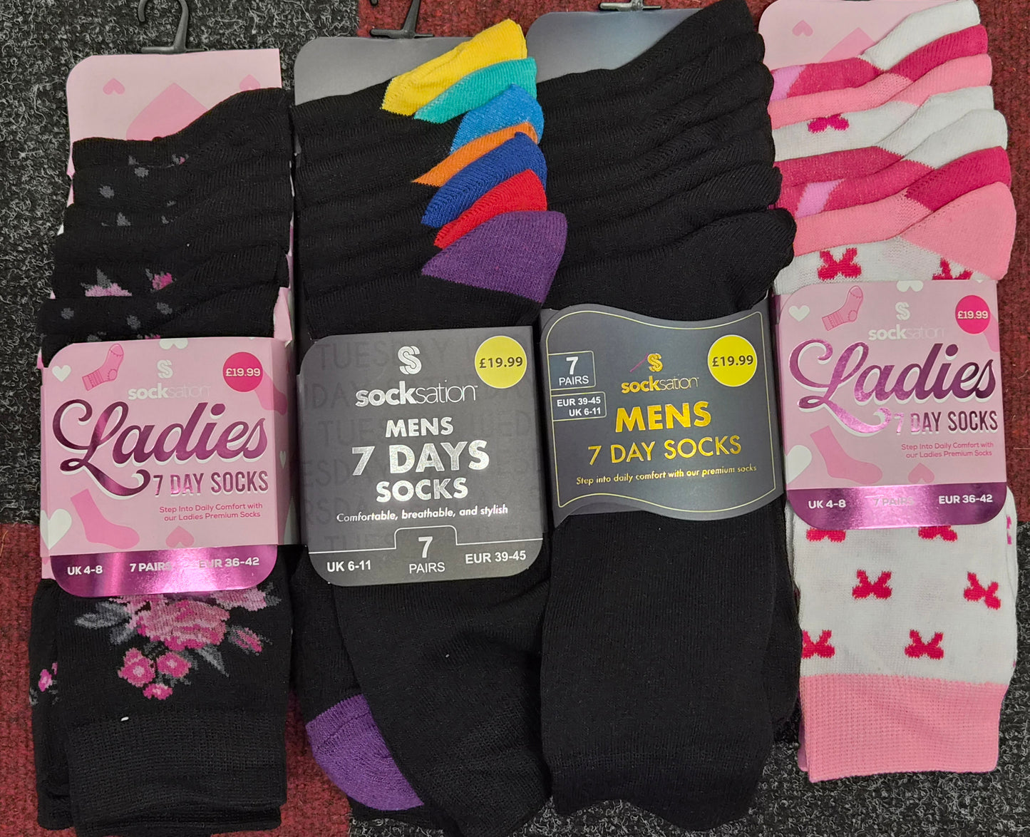 7 Day Sock Packs RRP £19.99