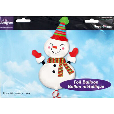 Christmas Balloon - 36 Inch Snowman Super Shape Helium Balloon