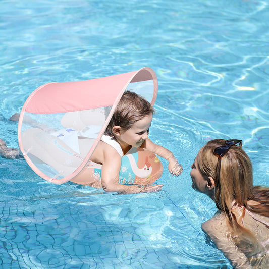 Baby Swim Float with  Removable Sun Sheild Canopy