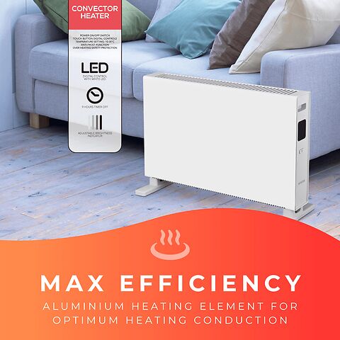 MYLEK Digital Free Standing Electric Convector Heater 2KW