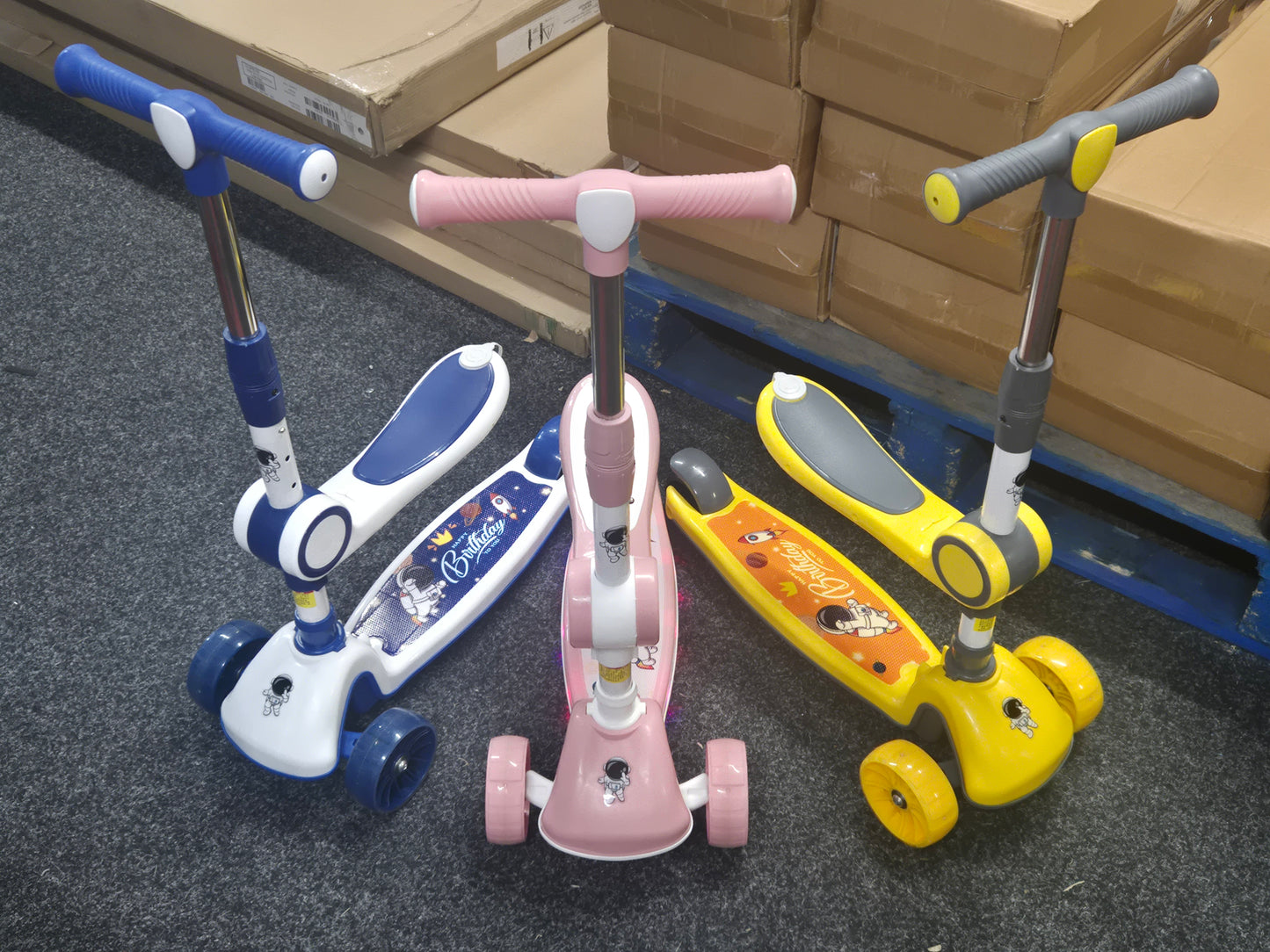 3 Wheel LED & Musical Happy Birthday Scooter