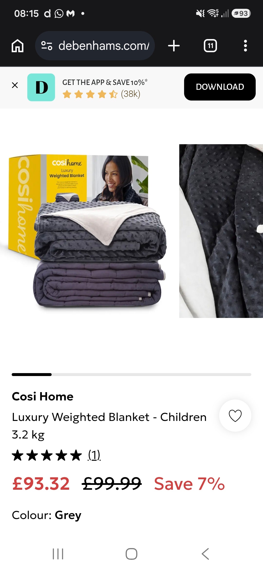 CosiHome Luxury weighted blankets 3.2kg