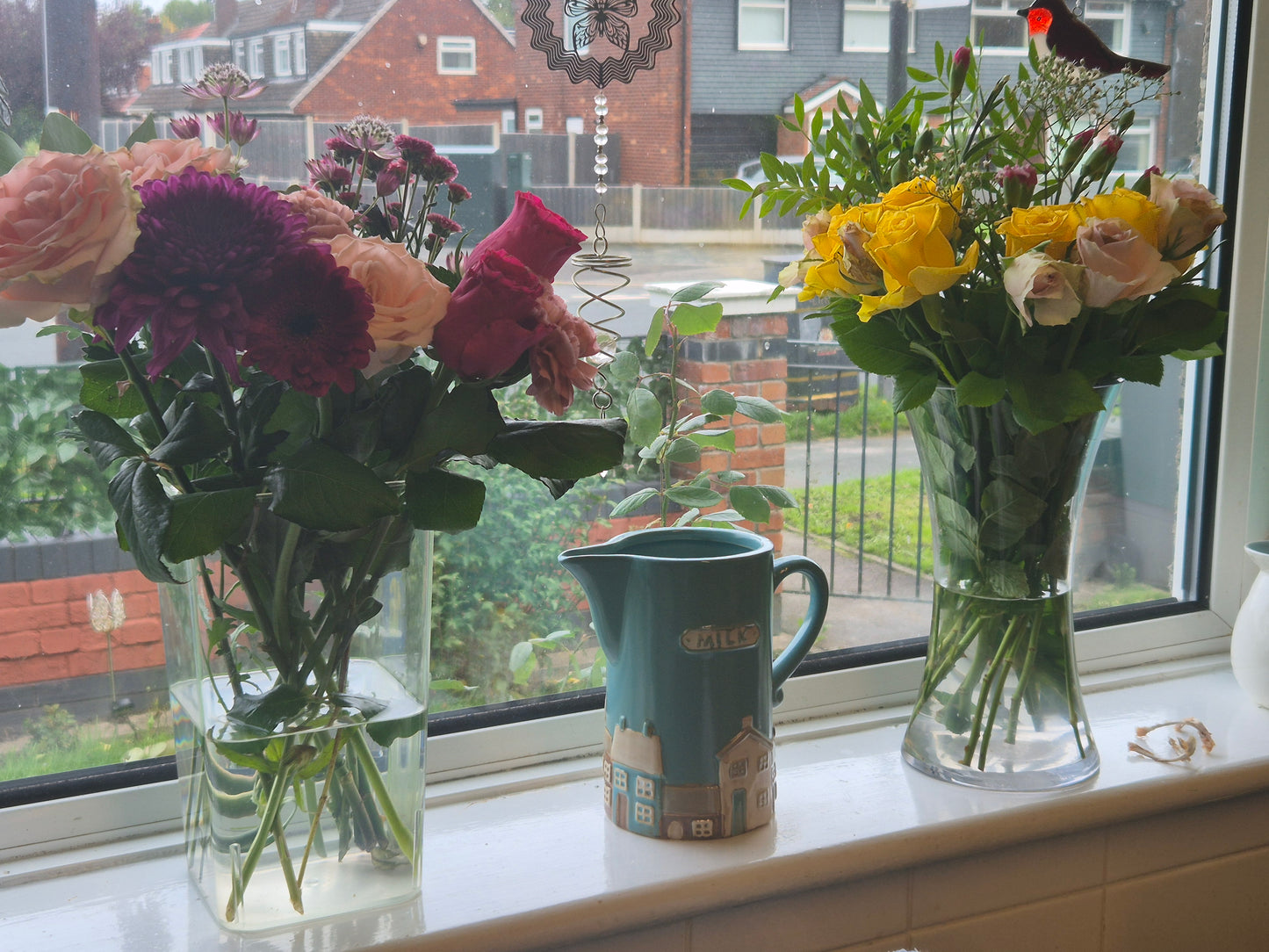 Ceramic Country Cottage Milk Jug / Vase