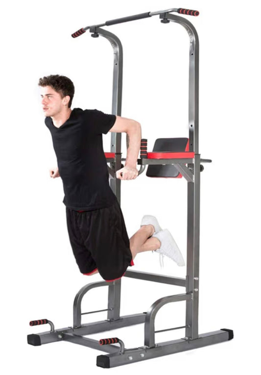 Lx Free Power Tower - Home Gym Adjustable Multi-Function Fitness Equipment Pull Up Bar Stand Workout Station