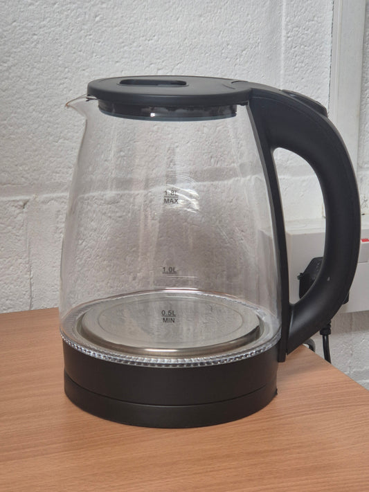 Black Kettle with Blue LED Light New in Box