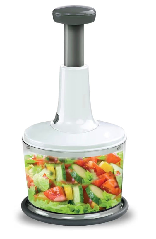 Hand Press Food Chopper – Manual Food Processor – Practical Choice – Lightweight and Portable – Blender, Grinder, Chopper