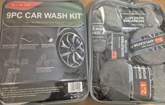 9 Piece Car Wash Kit with bag