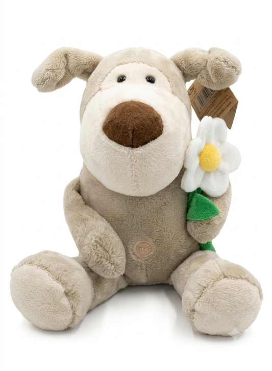Boofle 6" Soft Plush With Daisy Flower 'Hello, My Name Is Boofle, Can I Come Home With You