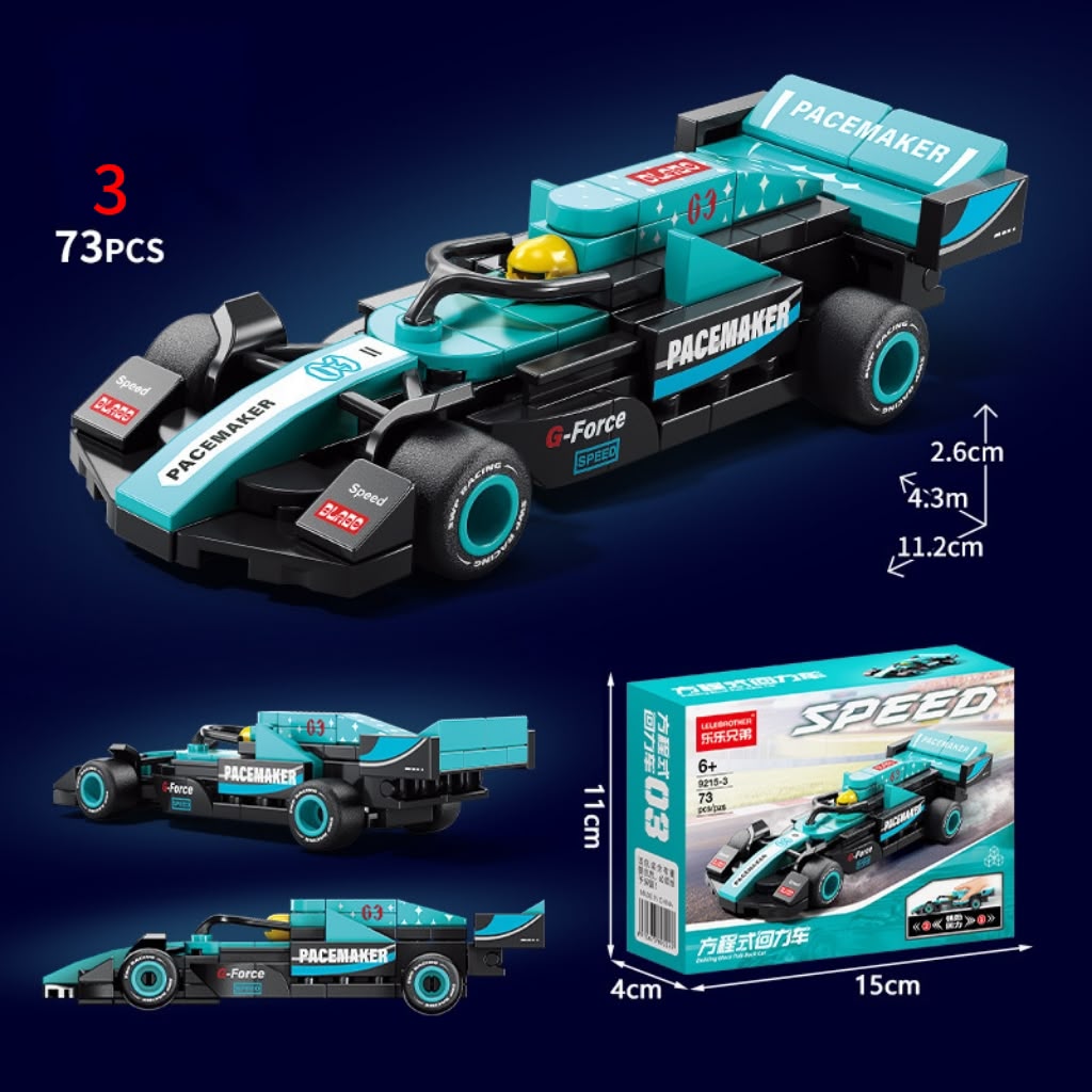 F1 Speed Mini Race Car Building Bricks Model