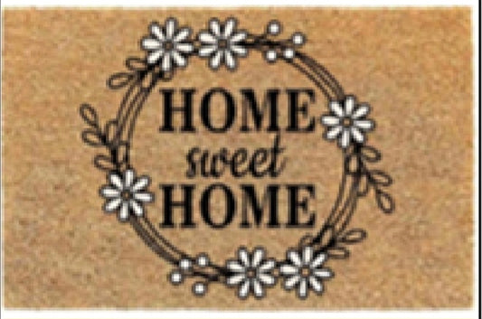 HOME SWEET HOME VINYL BACKED COIR TUFTED DOORMAT 45 X 75CM - 
5200gsm