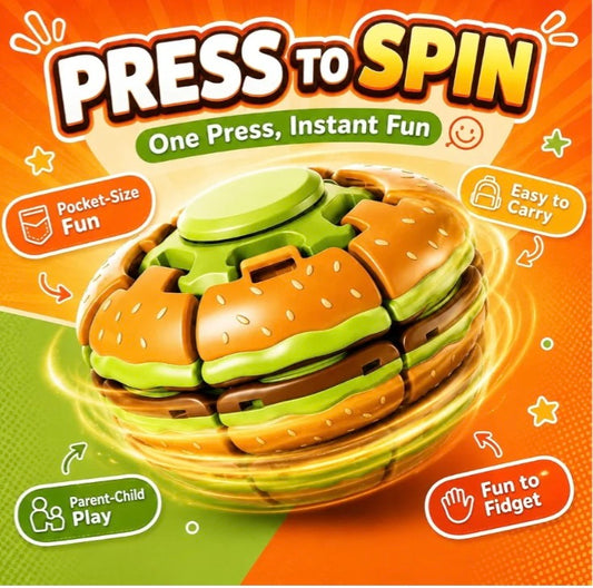 LED Burger Fidget Rotating Spinner