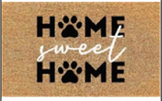 HOME SWEET HOME VINYL BACKED 
COIR TUFTED DOORMAT 45 X 75CM - 
5200gsm