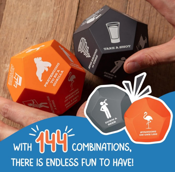 Boxer Gifts Diced Giant Dice Drinking Game | Fun Drinking Games For Adults | Indoor or Outdoor Party Games Gift For Adults