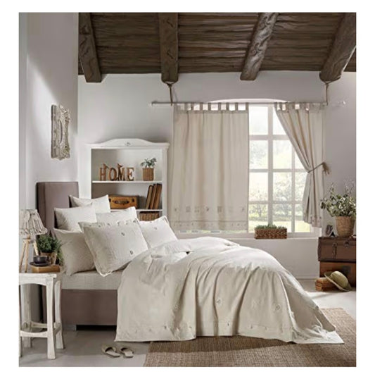 Hisar Cottage Collection Bedspread/Bedding Set, Comforter, Coverlet Full Size Bed set with Pillow Case Single