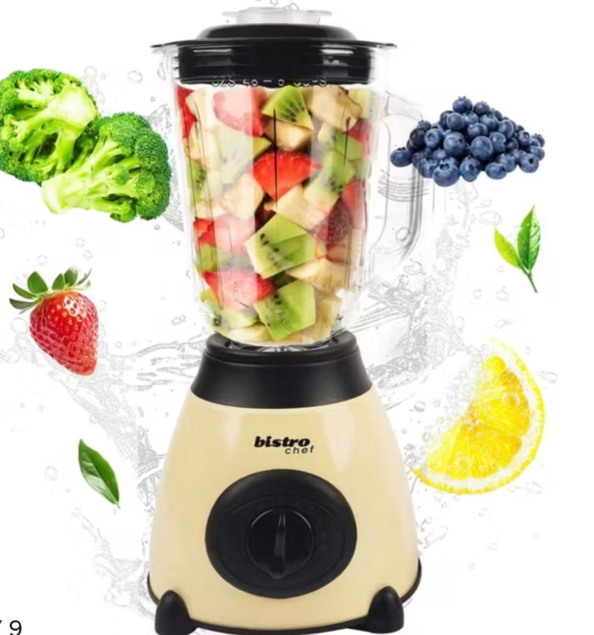 Bistro Chef 2 in 1 Glass Jug Blender & Grinder Pink or Beige
