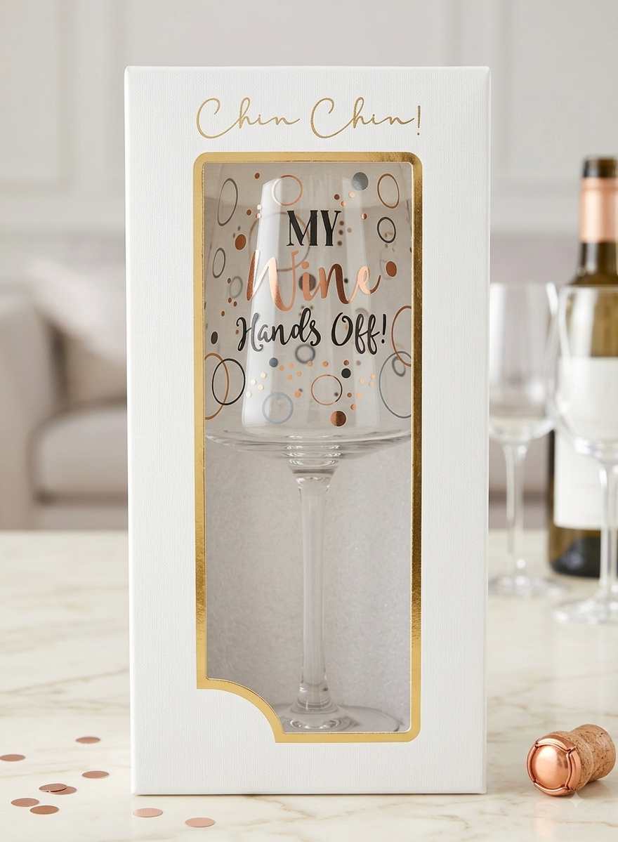 'My Wine, Hands Off' Wine Glass
