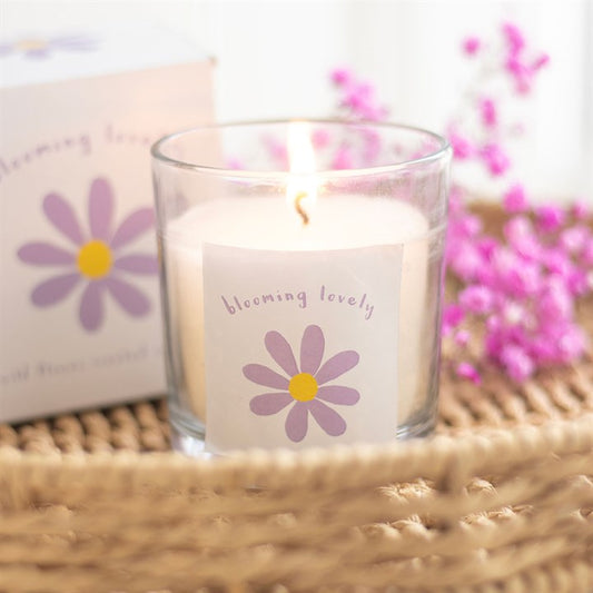 Blooming Lovely Wildflower Scented Glass Candle