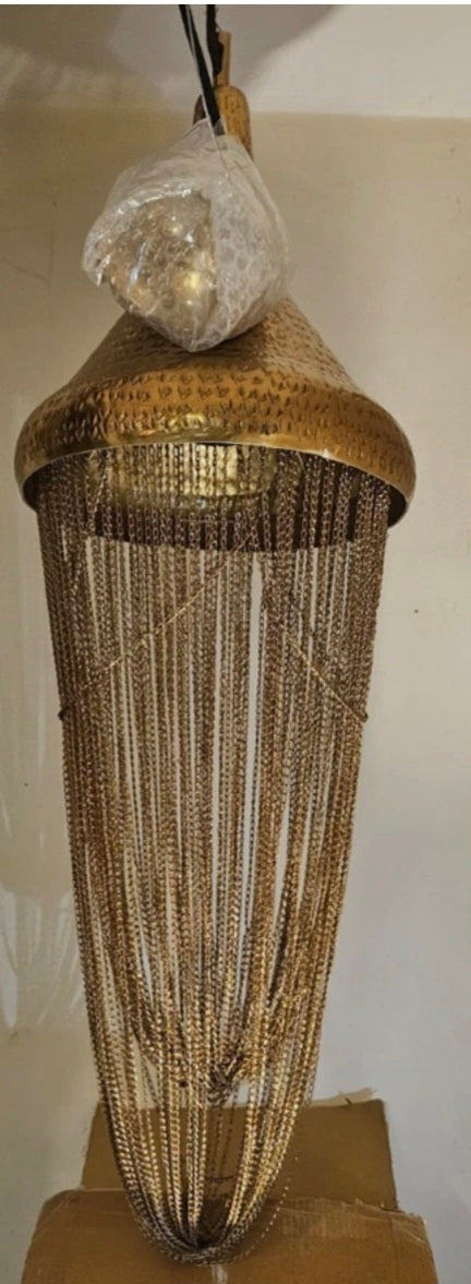 Hammered Hanging Lamp Gold Marrekech Living