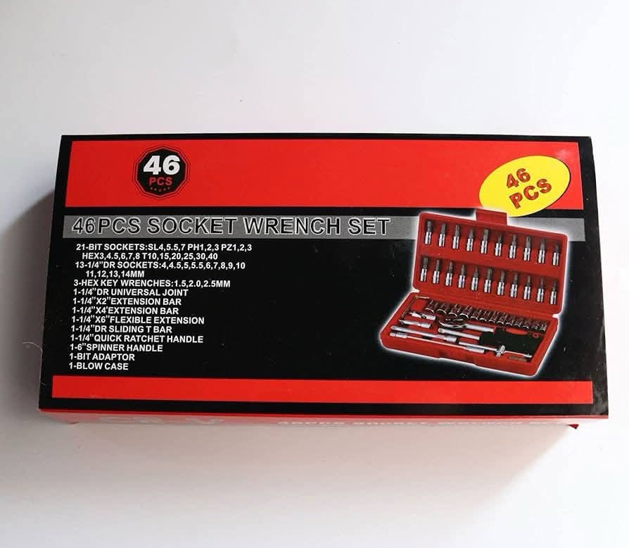 46 Piece Socket Wrench Set with Carry Case