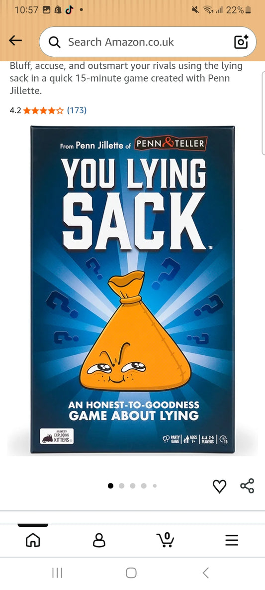 You Lying Sack Board Game