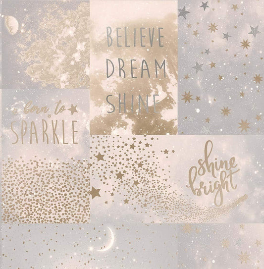 Crown Starlight Love To Shine Natural Wallpaper Metallic Sparkle