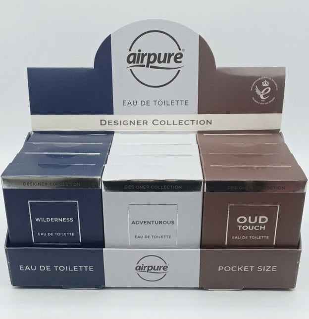 Airpure, Designer Collection,  Eu De Toilette Handbag Size Fragrance's - Various Scents