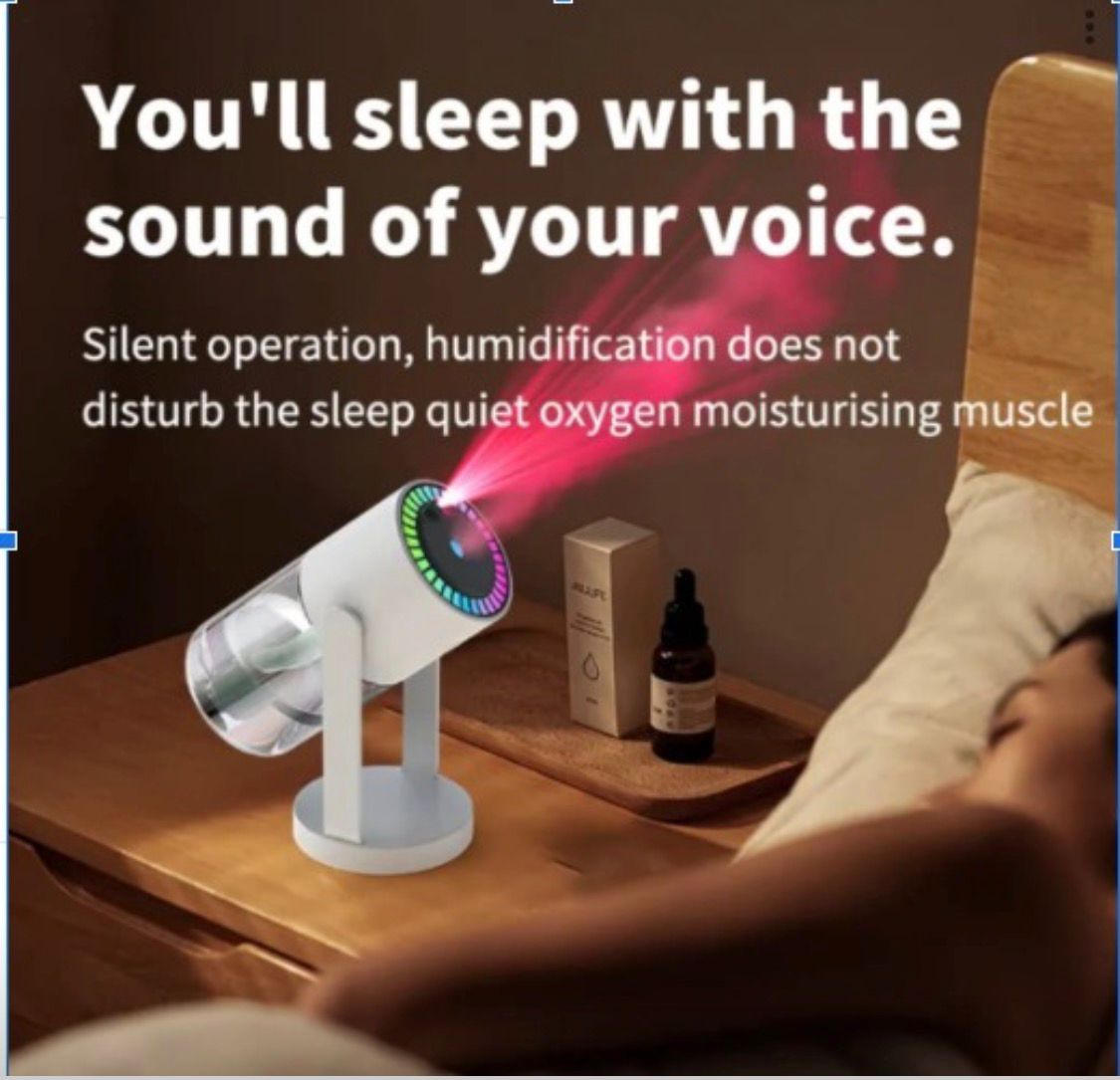 280ML Air Humidifier & Diffuser with Sky Protection Night Light,  Cool Mist Aromatherapy Air Freshener for Bedroom, 360° Rotation, Timer, Auto-Off