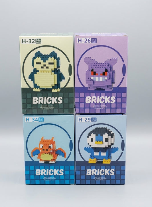 Pokemon Inspired Mini Bricks, 12 To Collect