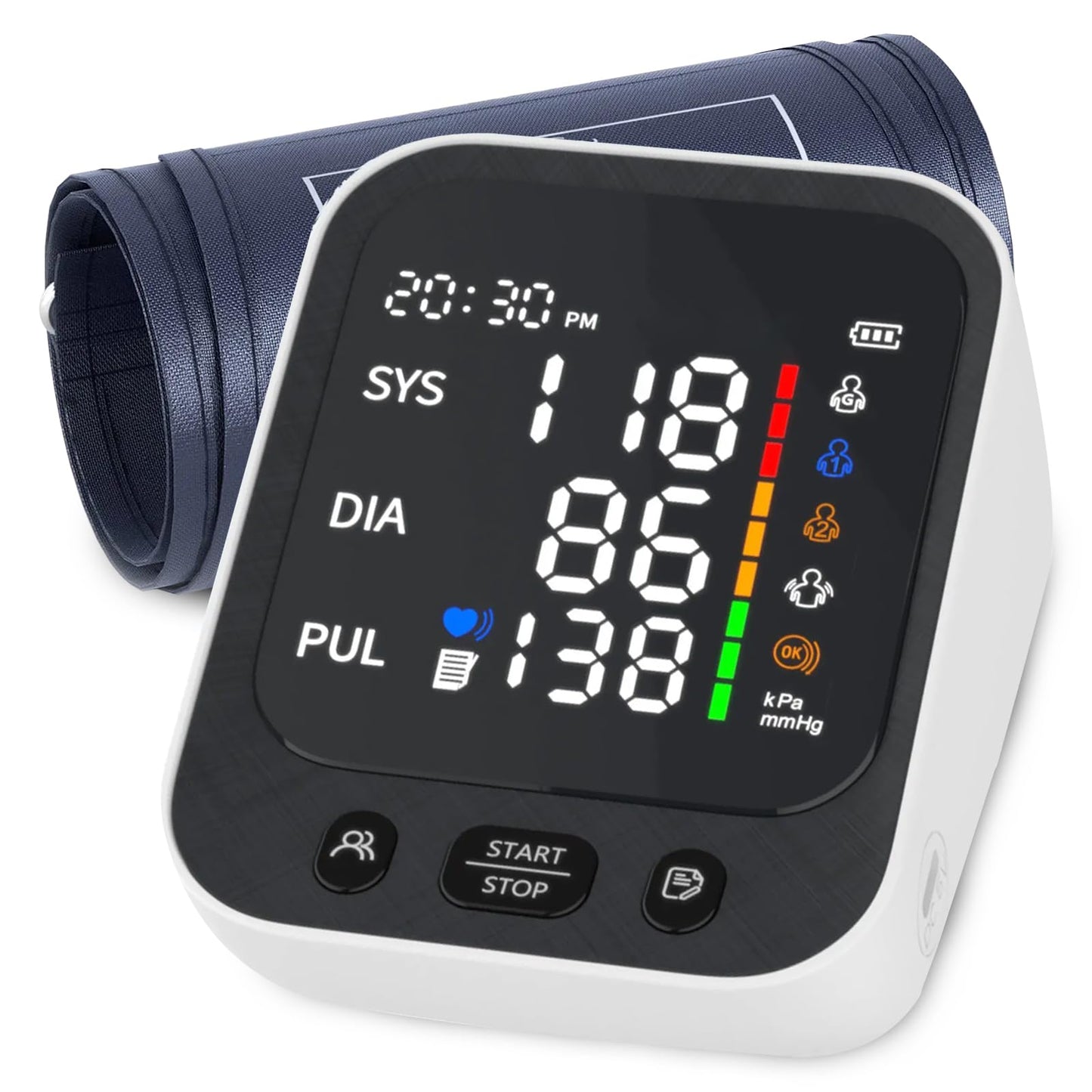 UK CE Approved Blood Pressure Monitors, Mldnld Upper Arm Monitor for Home Use with 3.7" HD Screen