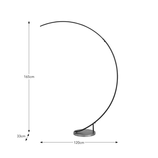 Quinlan Exaggerated Arc Touch Dimmable Floor Lamp