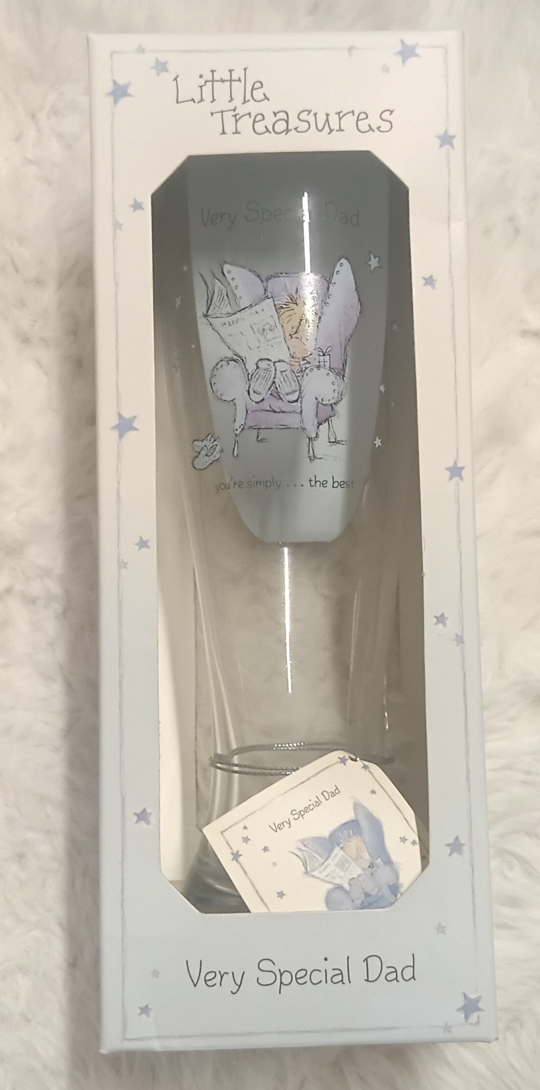 Little Treasures Very Special Dad Pint Glass . In Box.