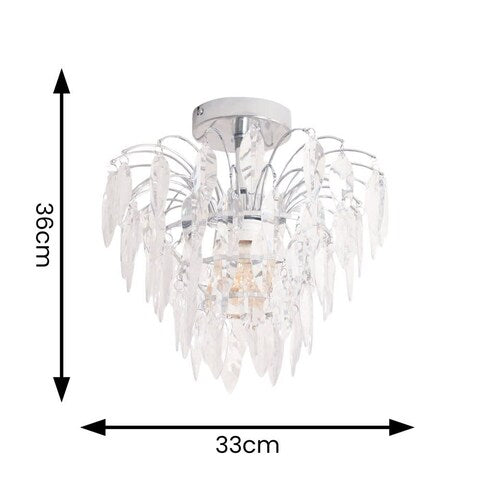 Emma Acrylic Waterfall Ceiling Light