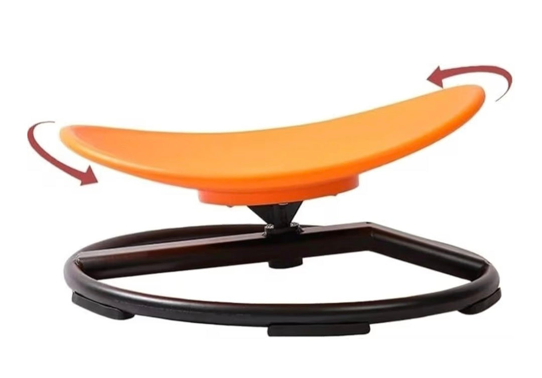 Spinning Chair for Kids Swivel Chair for Autism Kids Training Body Coordination Metal Base Non-slip Wobble Chair Children Play Equipment Sensory Chair for Kids 3+