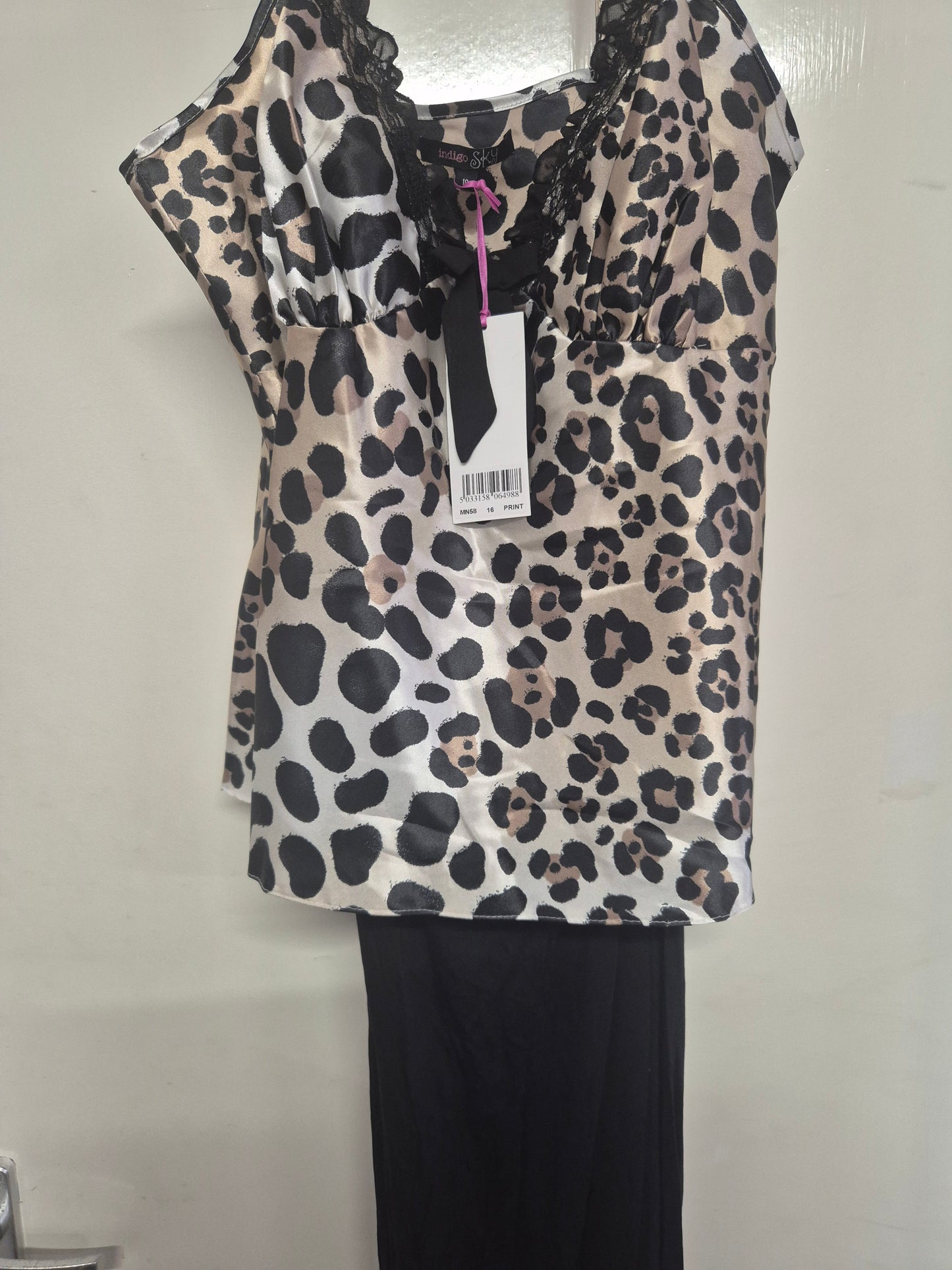 Indigo Sky Leapord Print Pyjamas Set various sizes