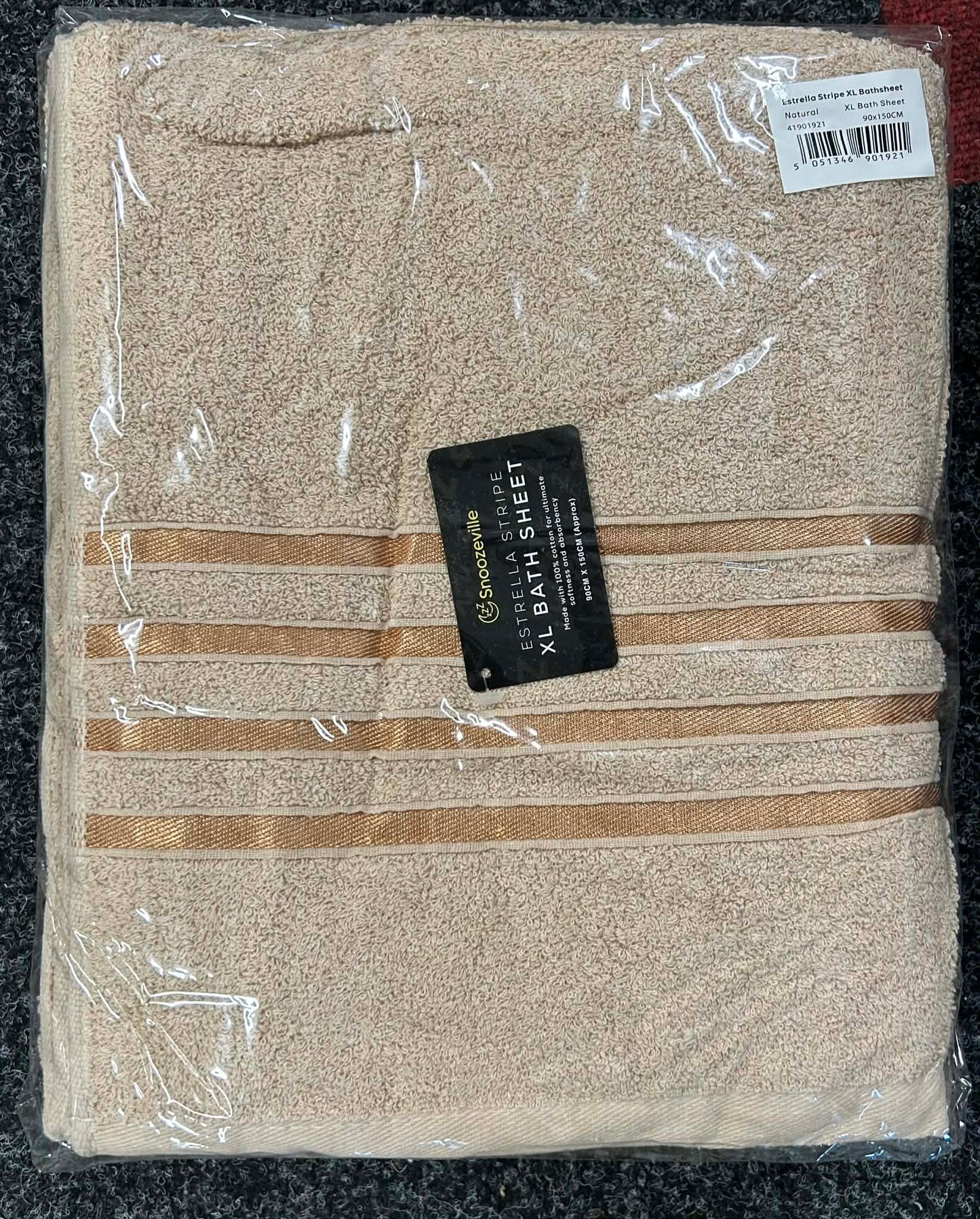 Striped Bath Sheet Towels 3 Pack 90x150cm Various Colours