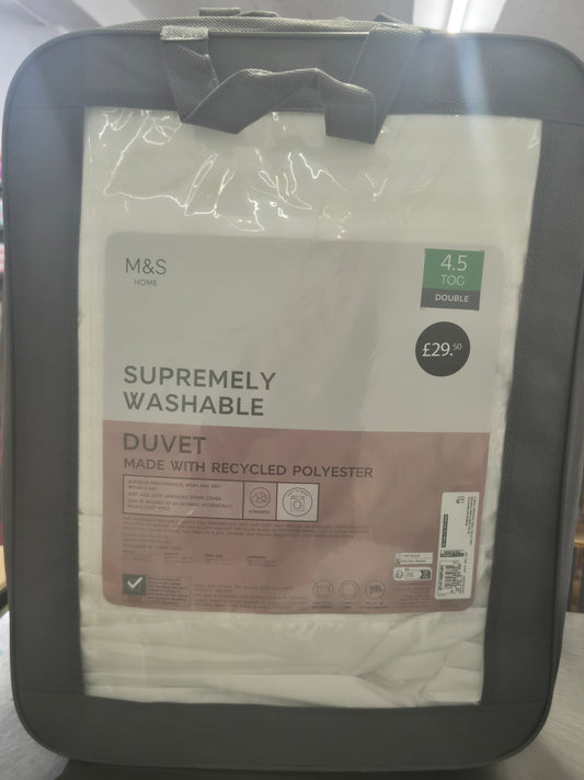Supremely Washable Double Duvet 4.5 tog RRP £29.99