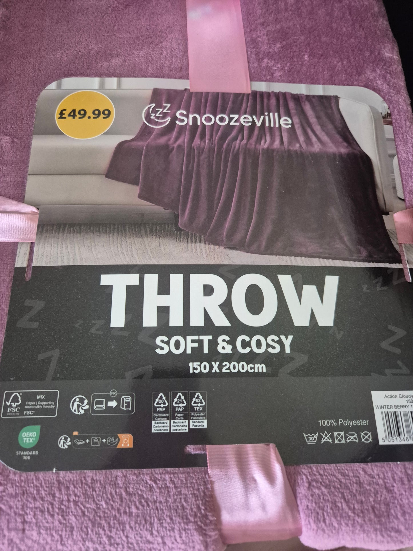 Snoozeville Cosy Cloud Throw Bundle 150cm x 200cm