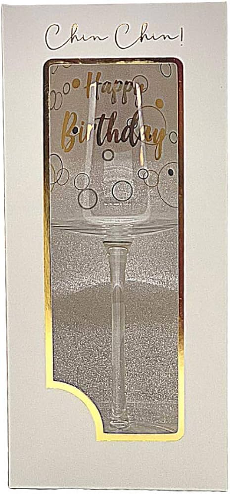 Chin Chin Birthday Crystal Wine Glass
