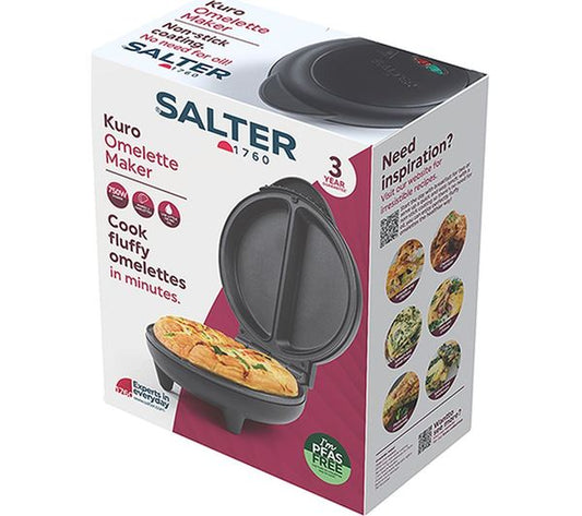 SALTER Kuro EK6349MBLK Dual Omelette Maker - Black